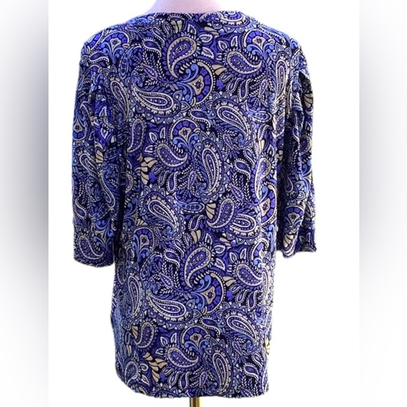 TOMMY HILFIGER NWT WOMENS SUIT SEPARATES TOP BLOUSE PAISLEY WOMENS LARGE - Picture 3 of 10